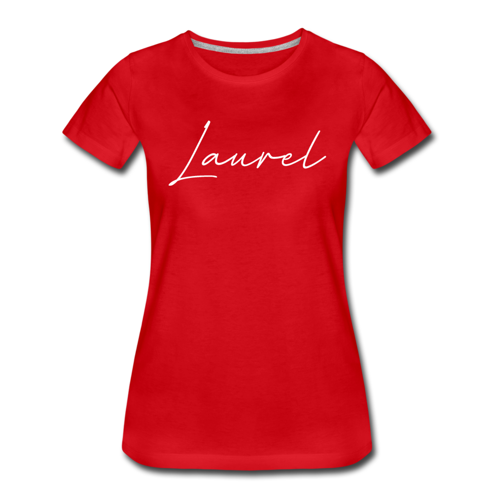 Laurel County Cursive Women's T-Shirt - red