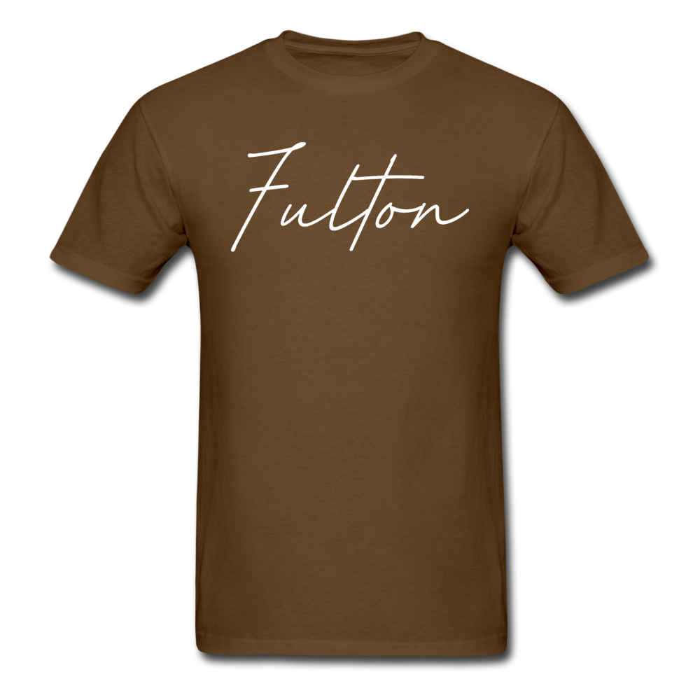 Fulton County Cursive T-Shirt - brown