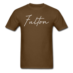 Fulton County Cursive T-Shirt - brown