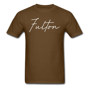 Fulton County Cursive T-Shirt - brown