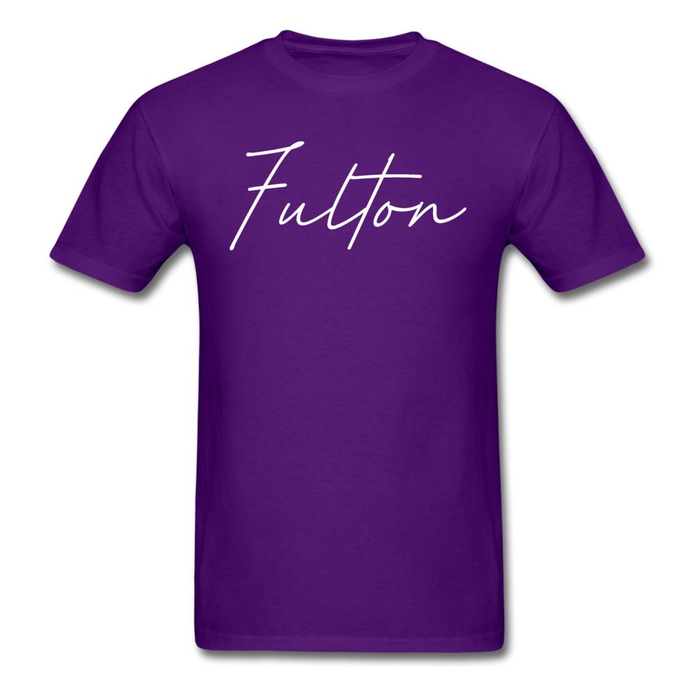 Fulton County Cursive T-Shirt - purple