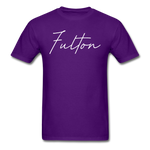 Fulton County Cursive T-Shirt - purple