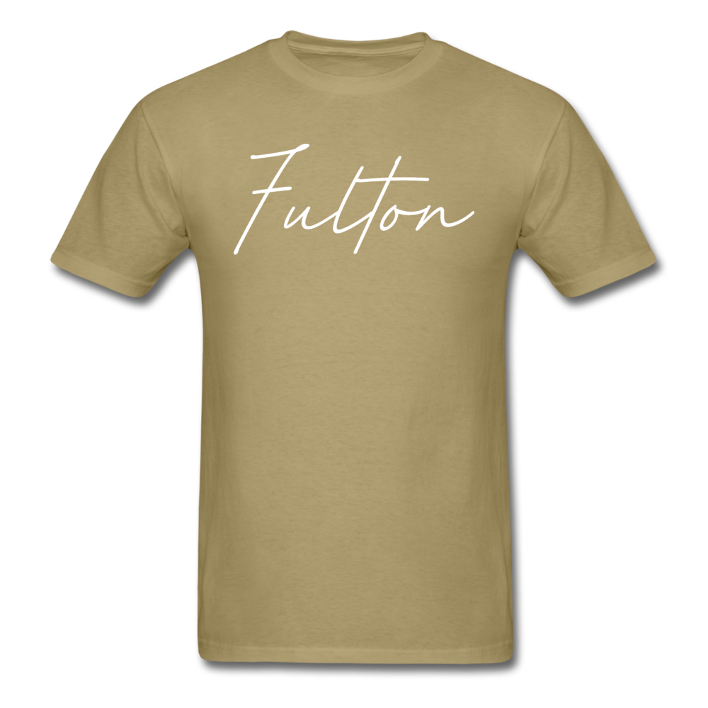 Fulton County Cursive T-Shirt - khaki