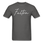 Fulton County Cursive T-Shirt - charcoal