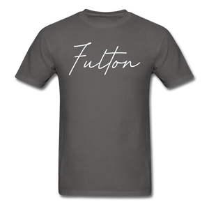 Fulton County Cursive T-Shirt - charcoal