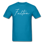 Fulton County Cursive T-Shirt - turquoise