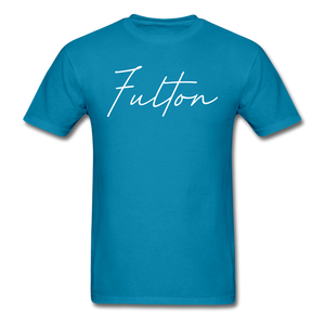 Fulton County Cursive T-Shirt - turquoise