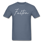 Fulton County Cursive T-Shirt - denim