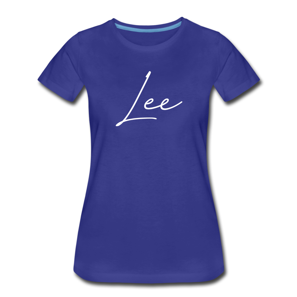 Lee County Cursive Women's T-Shirt - royal blue