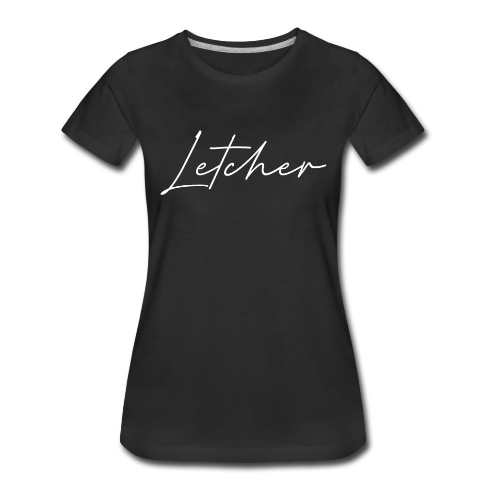 Letcher County Cursive Women's T-Shirt - black