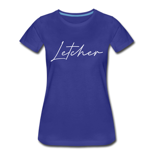 Letcher County Cursive Women's T-Shirt - royal blue