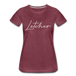 Letcher County Cursive Women's T-Shirt - heather burgundy