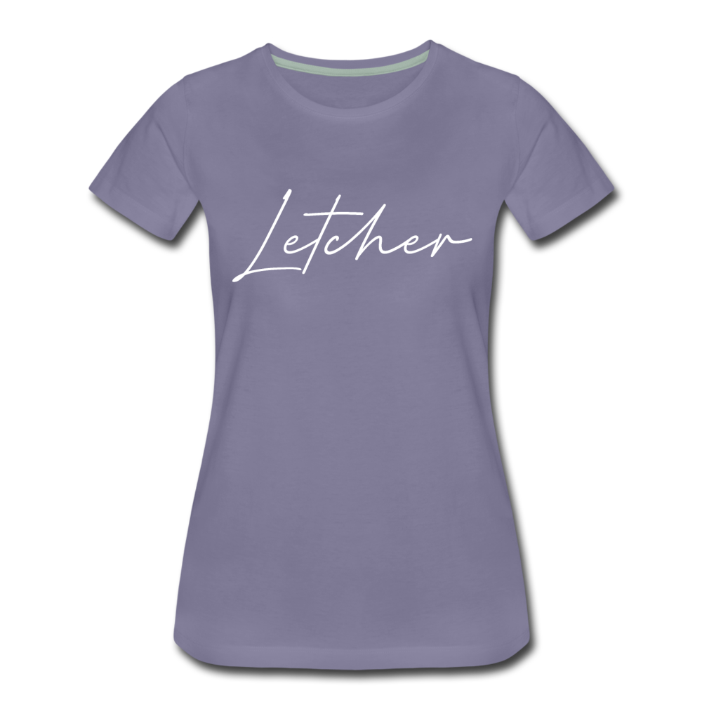 Letcher County Cursive Women's T-Shirt - washed violet