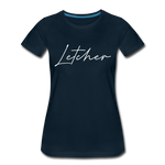 Letcher County Cursive Women's T-Shirt - deep navy