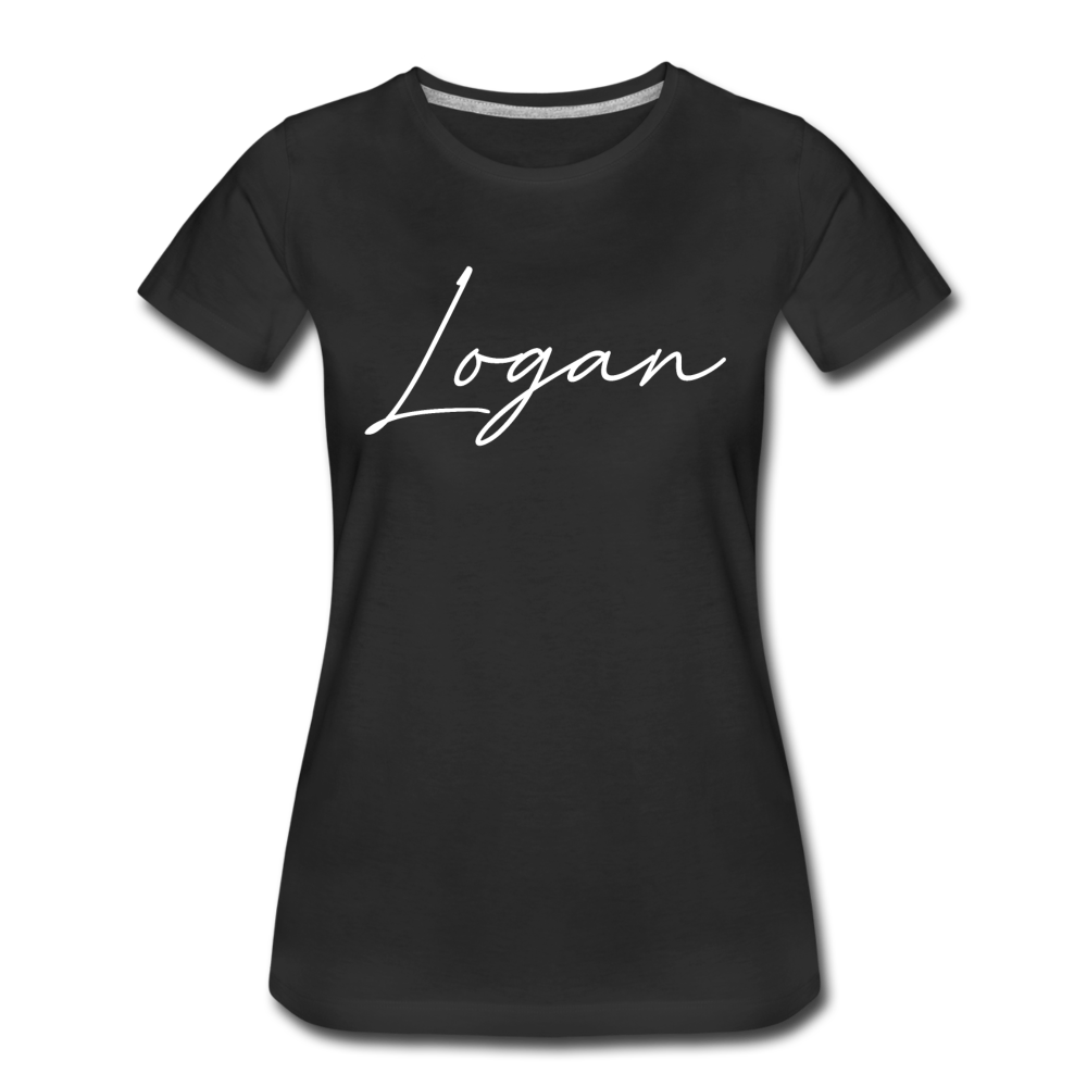 Logan County Cursive Women's T-Shirt - black