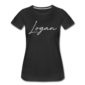 Logan County Cursive Women's T-Shirt - black