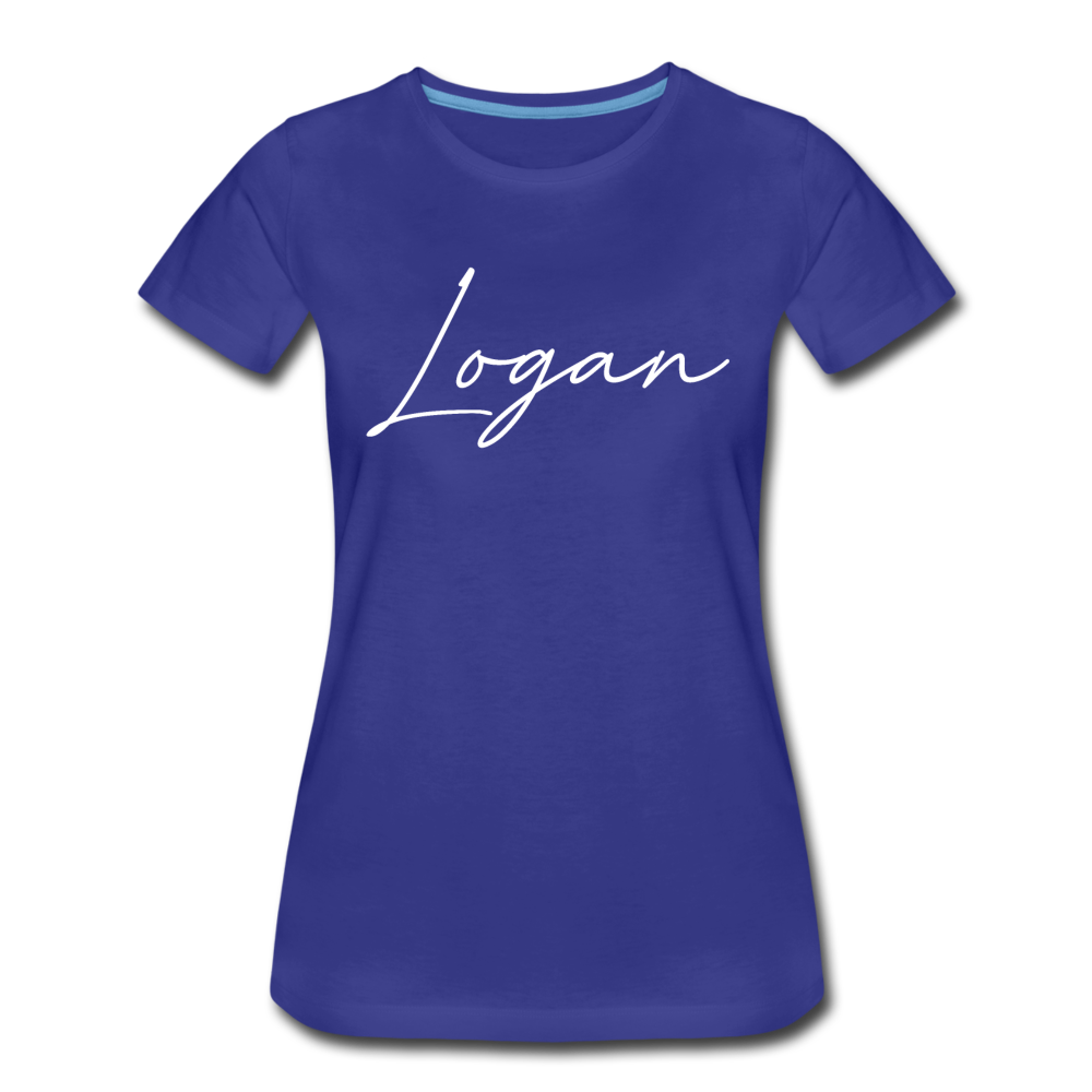 Logan County Cursive Women's T-Shirt - royal blue