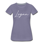 Logan County Cursive Women's T-Shirt - washed violet