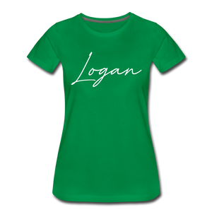 Logan County Cursive Women's T-Shirt - kelly green