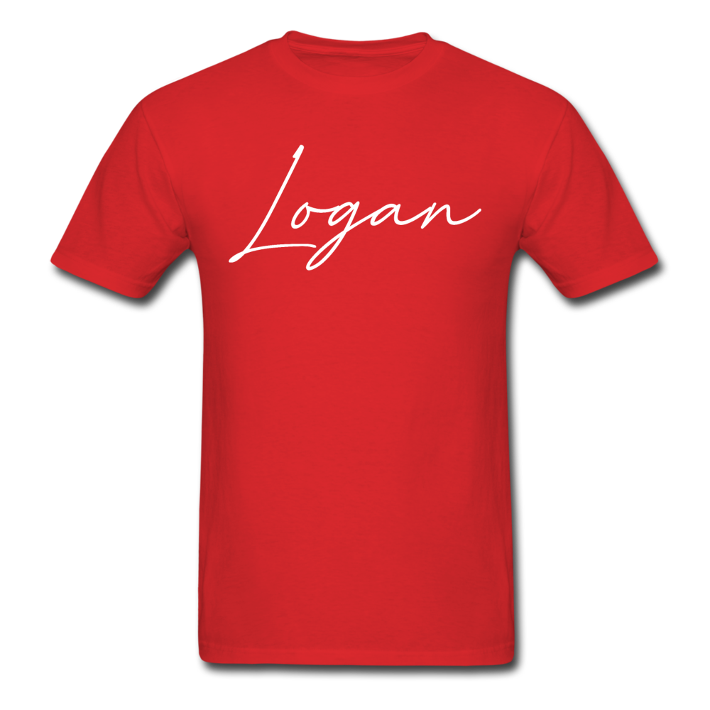 Logan County Cursive T-Shirt - red