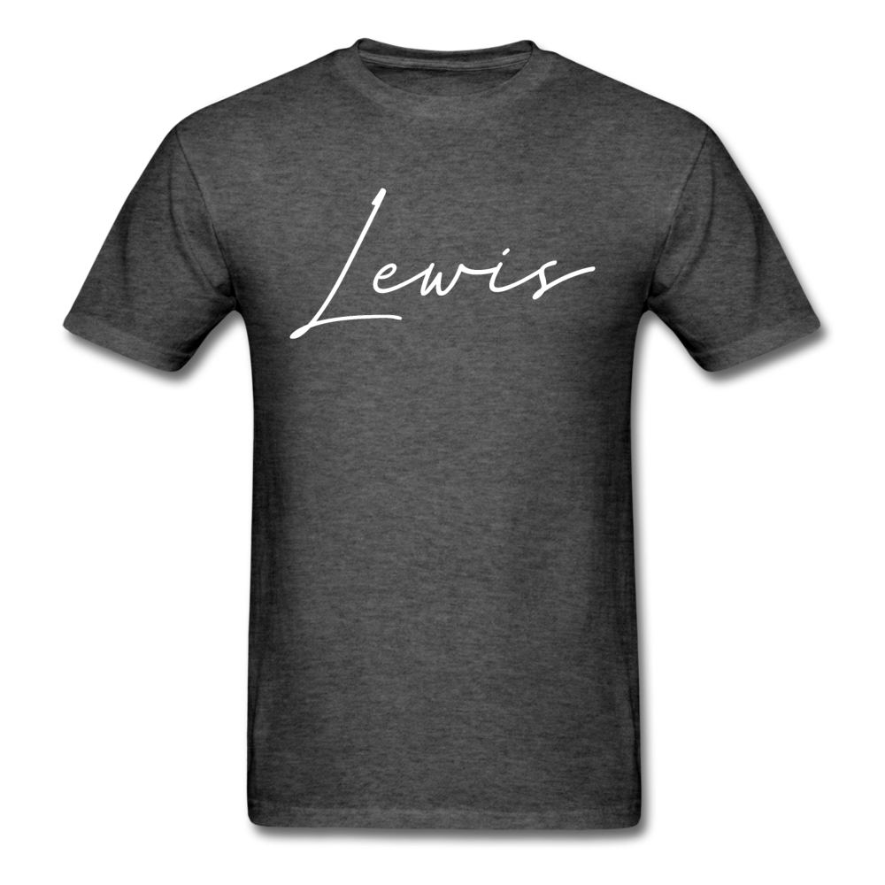Lewis County Cursive T-Shirt - heather black
