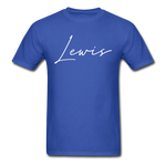 Lewis County Cursive T-Shirt - royal blue