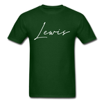 Lewis County Cursive T-Shirt - forest green
