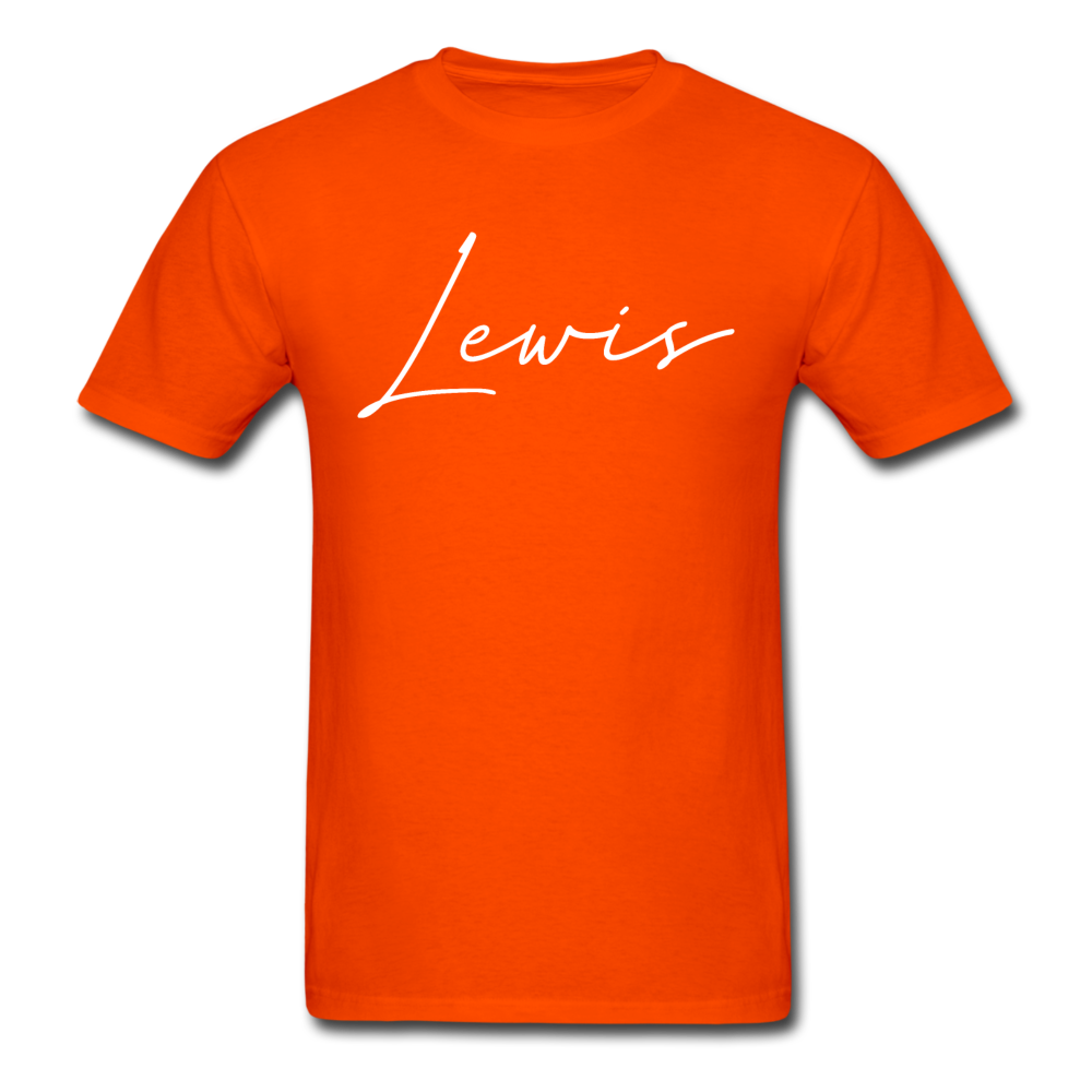 Lewis County Cursive T-Shirt - orange