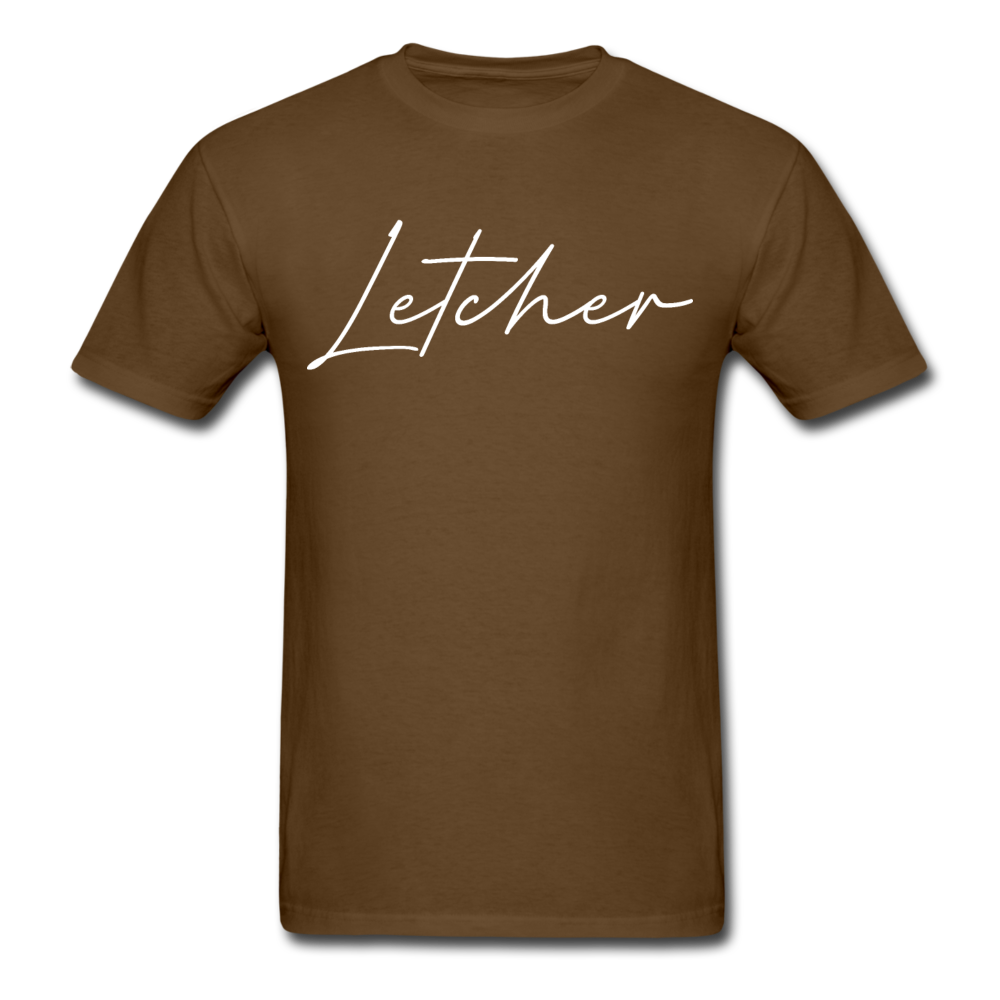 Letcher County Cursive T-Shirt - brown