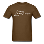 Letcher County Cursive T-Shirt - brown