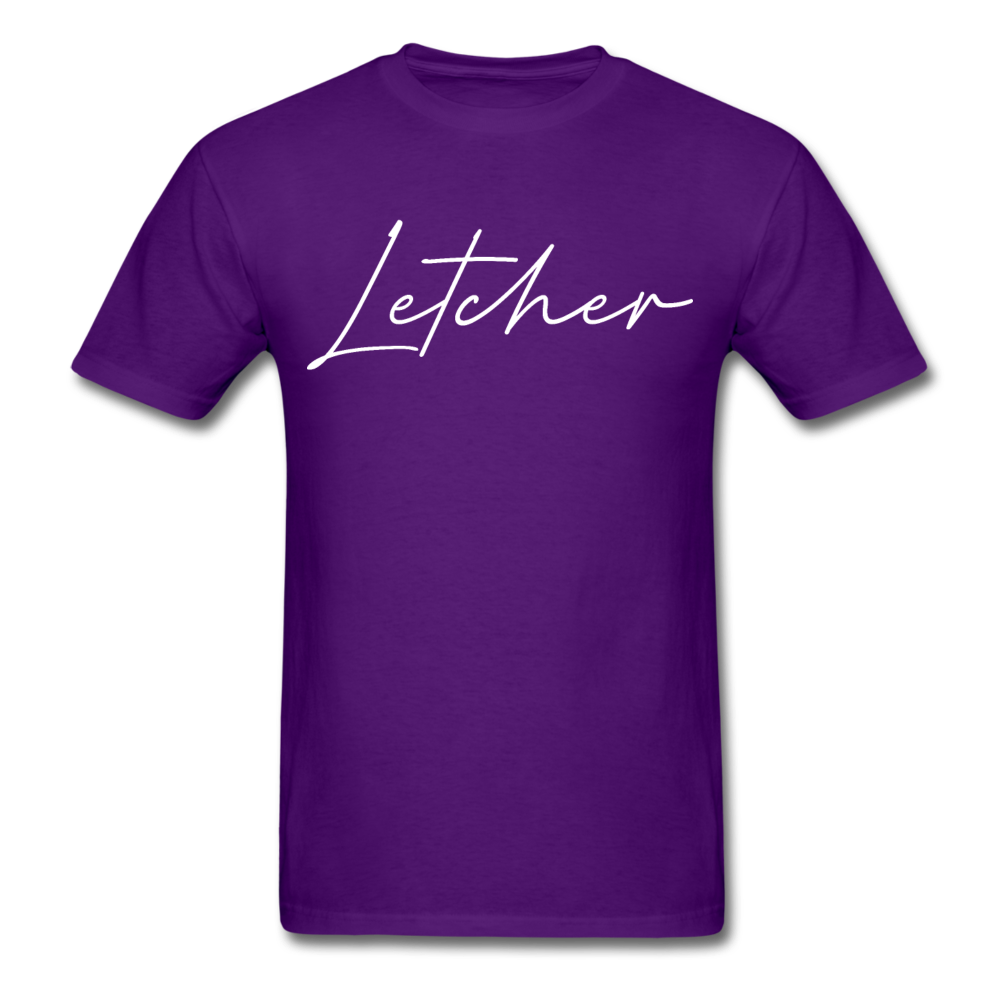 Letcher County Cursive T-Shirt - purple