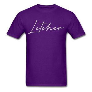 Letcher County Cursive T-Shirt - purple