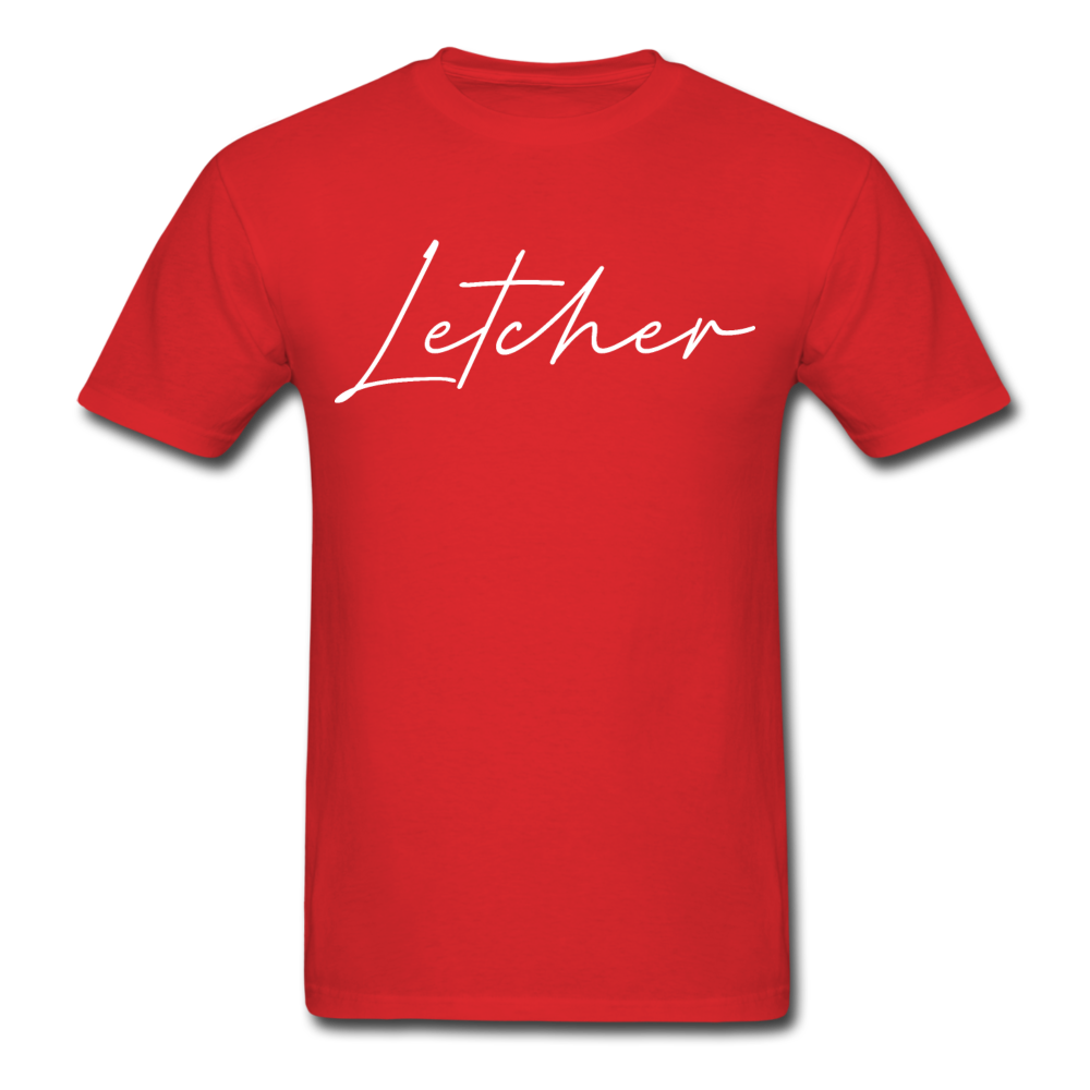 Letcher County Cursive T-Shirt - red