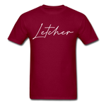 Letcher County Cursive T-Shirt - burgundy