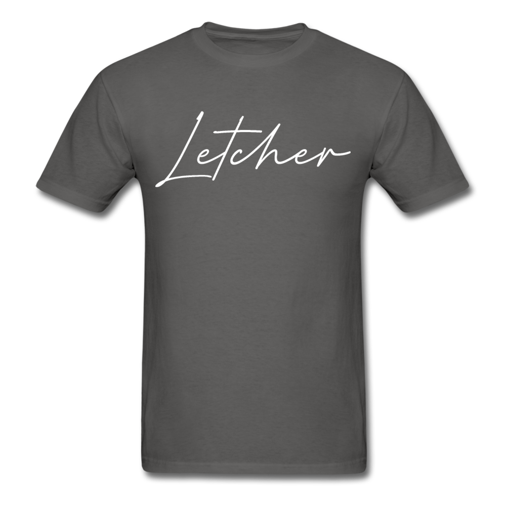 Letcher County Cursive T-Shirt - charcoal