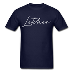 Letcher County Cursive T-Shirt - navy