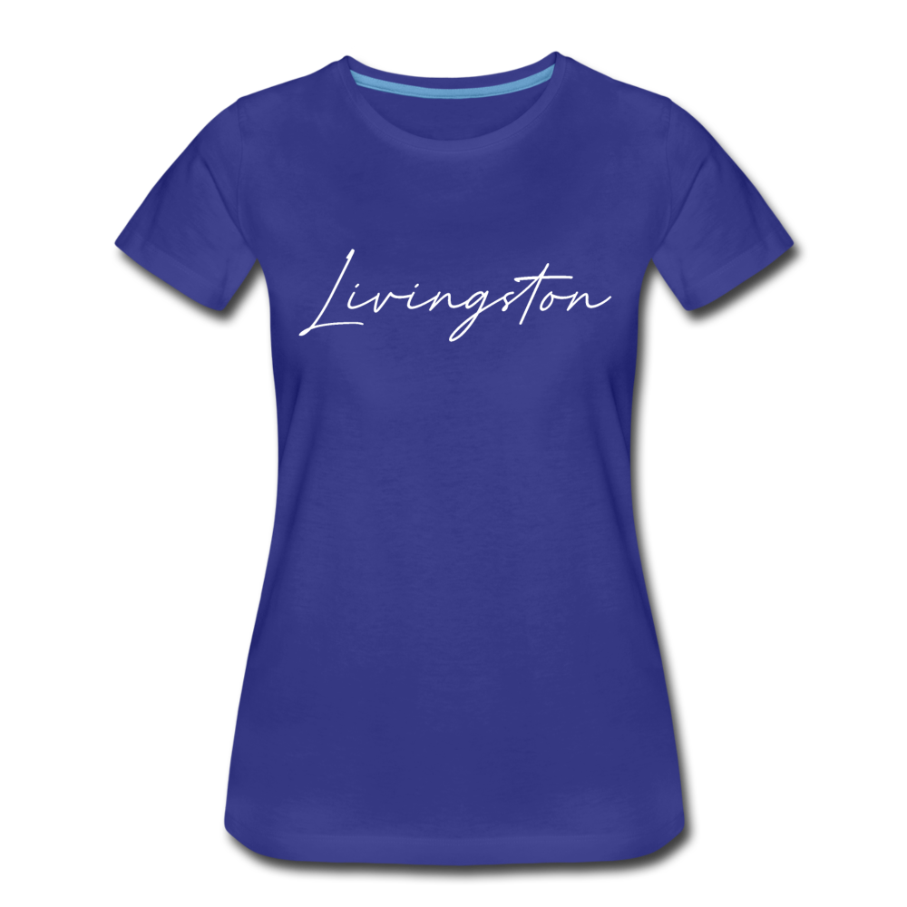 Livingston County Cursive Women's T-Shirt - royal blue