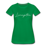 Livingston County Cursive Women's T-Shirt - kelly green