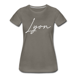 Lyon County Cursive Women's T-Shirt - asphalt gray