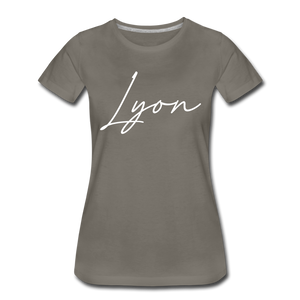 Lyon County Cursive Women's T-Shirt - asphalt gray