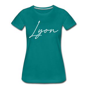 Lyon County Cursive Women's T-Shirt - teal