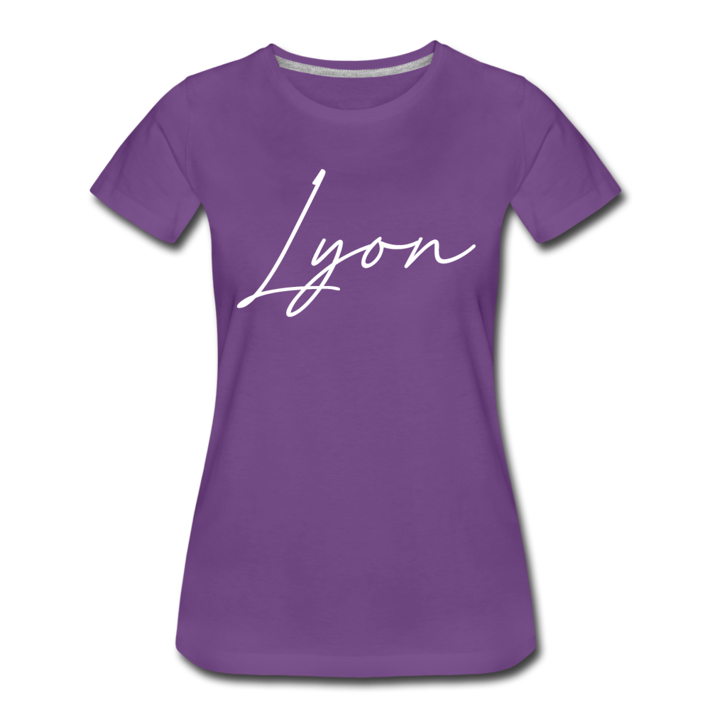 Lyon County Cursive Women's T-Shirt - purple