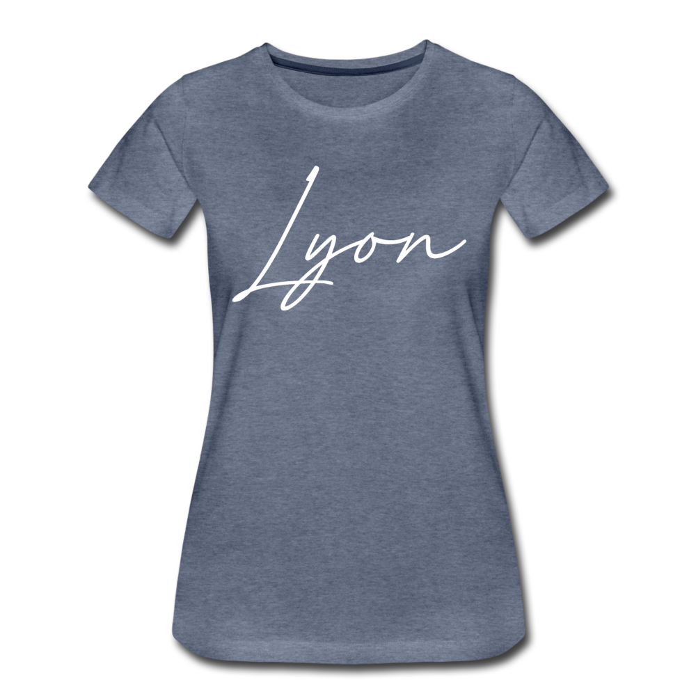 Lyon County Cursive Women's T-Shirt - heather blue