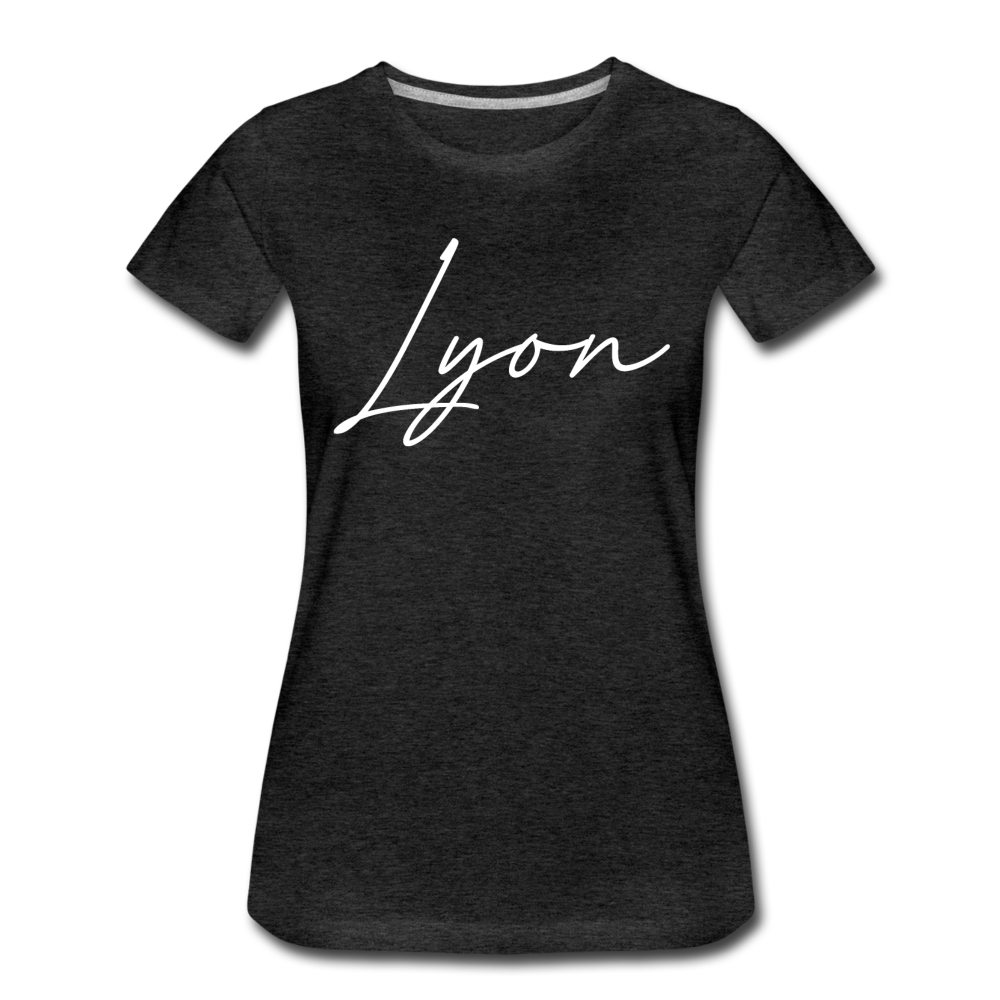 Lyon County Cursive Women's T-Shirt - charcoal gray