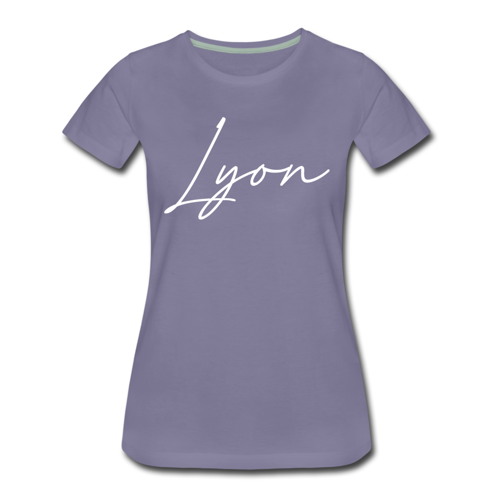Lyon County Cursive Women's T-Shirt - washed violet
