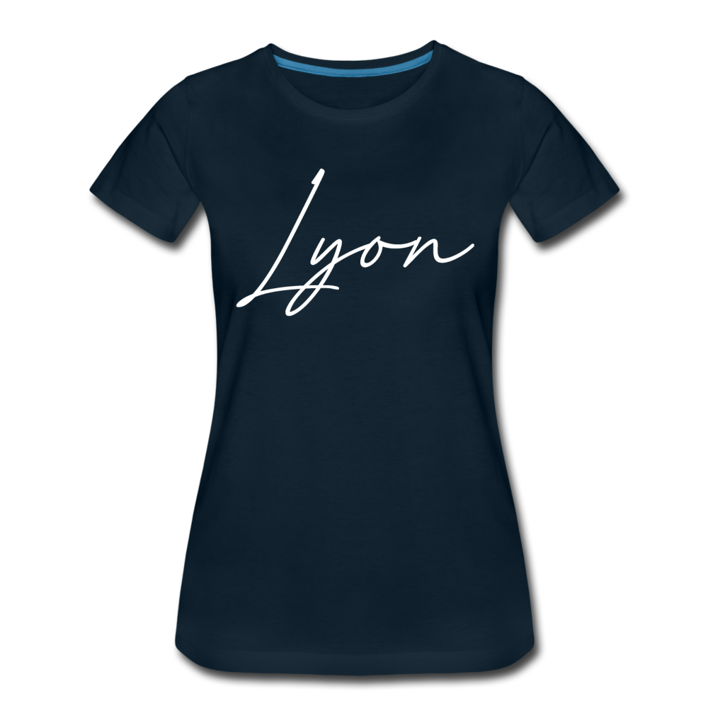 Lyon County Cursive Women's T-Shirt - deep navy