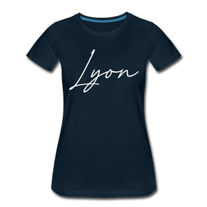 Lyon County Cursive Women's T-Shirt - deep navy