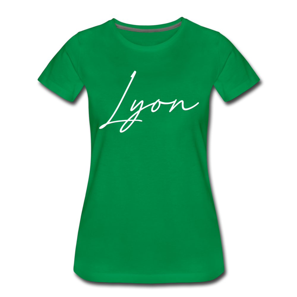 Lyon County Cursive Women's T-Shirt - kelly green