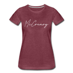 McCreary County Cursive Women's T-Shirt - heather burgundy