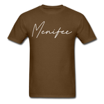 Menifee County Cursive T-Shirt - brown